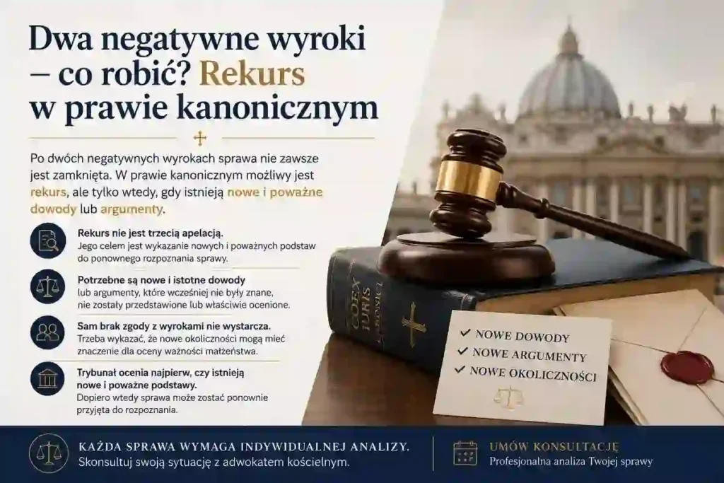 Rekurs w prawie kanonicznym po dwóch negatywnych wyrokach sądu kościelnego